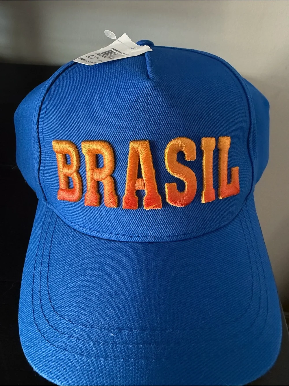 Brasil Embroidered Blue Kids Cap